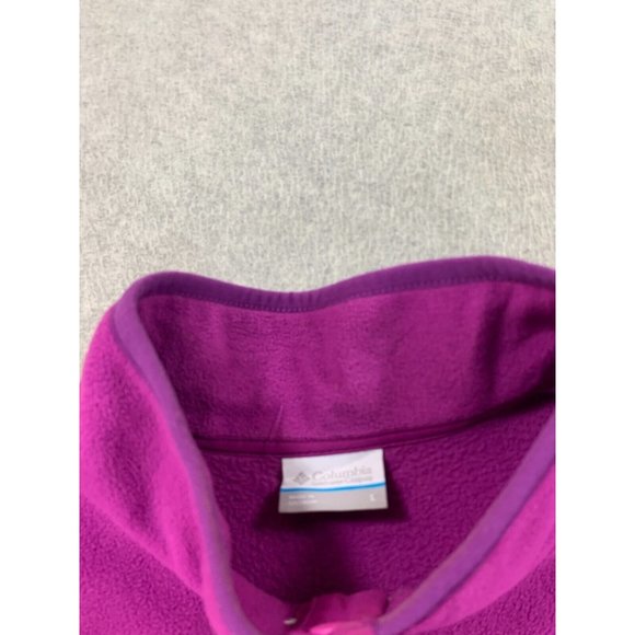 Columbia Fleece 4 Snap Midweight Pullover (Women's Large) Purple - Picture 3 of 13